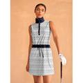 Per donna Abito da tennis Abito da golf Blu marino scuro Senza Maniche Vestito Abbigliamento da golf da donna Abbigliamento Abiti Abbigliamento
