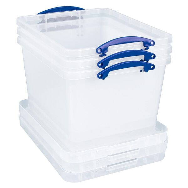 Really Useful Box Aufbewahrungsbox 3 Stück 40 L transparent, 50x31.5x39.5 cm