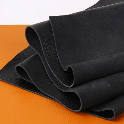Veg tanned first layer leather genuine cow leather carving black color 1.5mm thickness paint for