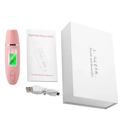 Moisture Meter Portable Digital LCD Display Precision Skin Sensor Tester Face Moisture Water Oil