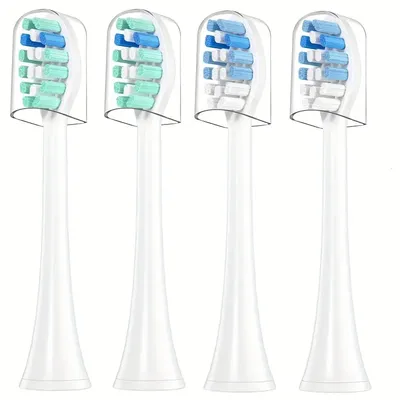 4pcs Replacement Brush Heads for Phlps H-X6064 H-X6930 H-X6730 Sonic Electric Toothbrush Vacuum Soft