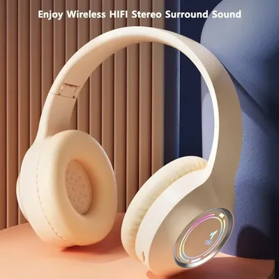 M3 Light-emitting Bluetooth Headset Folding Led Card Wireless Headset Type-C Charging Multi-scene