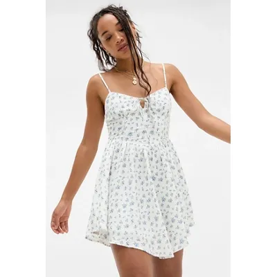 Kiss The Sky UO Exclusive Daisy Mini Dress - Blue M at Urban Outfitters