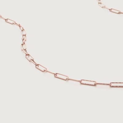 Rose Gold Alta Textured Chain Necklace 24'