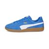 Sneaker PUMA "PUMA Handballschuhe Erwachsene", Gr. 45, blau (royal weiß gum blau beige), Obermaterial: Synthetik, Kuhleder; Futter: Synthetik; Innensohle: Textil; Laufsohle: Gummi, Schuhe