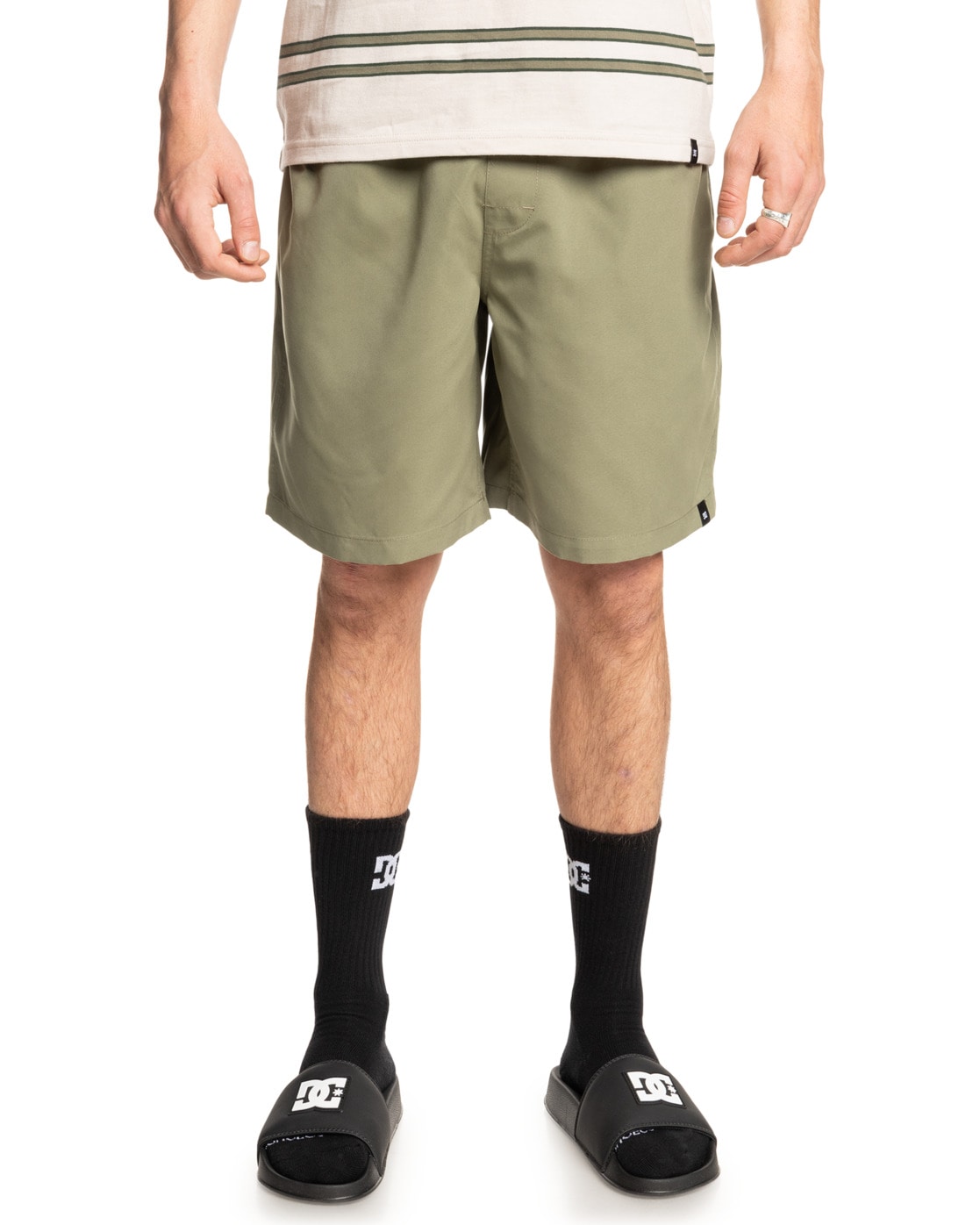 Bermudas DC SHOES "Stryker 18", Herren, Gr. S, grün (deep lichen grün), Obermaterial: 100% Polyester;, Hosen Bermudas