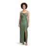 Abendkleid VERA MONT "Vera Mont Abendkleid figurbetont", Damen, Gr. 36, Normalgrößen, grün (light aventurine), Satin, Obermaterial: 81% Polyamid, 19% Elasthan. Besatz: 100% Polyamid., feminin, figurbetont lang, Wasserfallausschnitt, ohne Ärmel,...