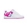 Sneaker DC SHOES "Court Graffik", Gr. 5,5(36,5), weiß, crazy pink, blau, 55.99% Leder, 43.71% Synthetikmaterial, 0.3% TPU, Schuhe