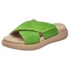 Pantolette RIEKER, Damen, Gr. 37, grün (apfelgrün), Lederimitat, casual, Schuhe, Sommerschuh, Strandschuh, Hausschuh, Schlappen mit bequemem Fußbett