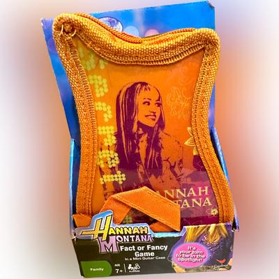 Disney Toys | Vtg Hannah Montana Fact Or Fancy Game Mini Zip Storage Guitar Case Miley Cyrus | Color: Orange/Yellow | Size: One Game
