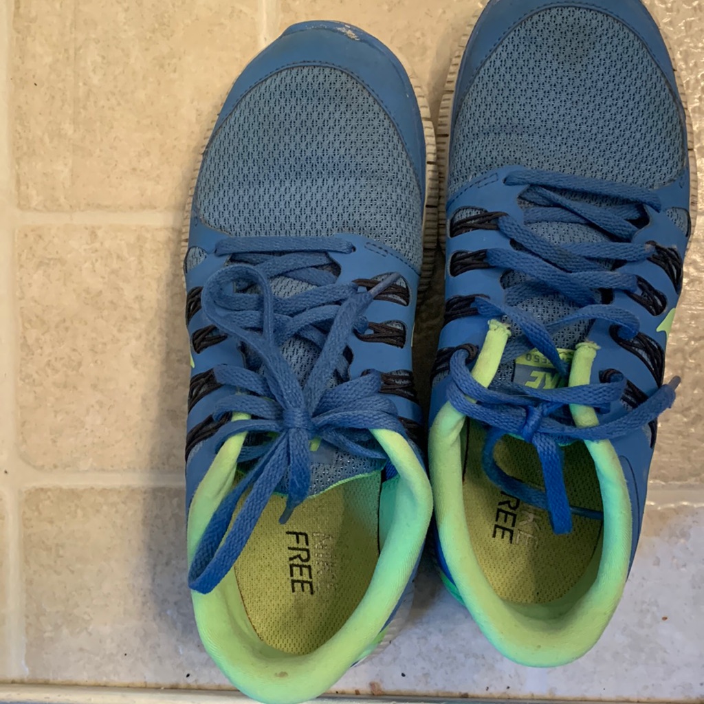Nike Shoes | Womens Nike Free Tennis Shoes. 8 Used But In Good Shape | Color: Blue/Green | Size: 8