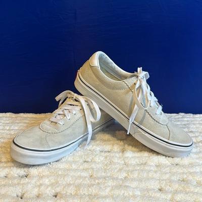 Vans Shoes | Vans Sport Suede (White) Womens Size 7 Mens Size 5.5 Sneaker Shoes | Color: White | Size: 7