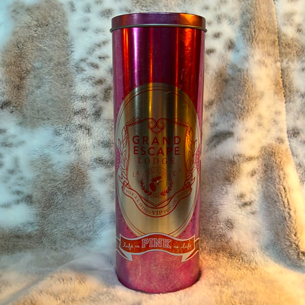 Pink Victoria's Secret Accessories | Vs Pink Rate Htf Grand Escape Lodge Collectible Tin | Color: Pink | Size: Os