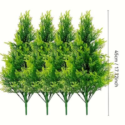 TEMU 4-pack Artificial Pine Bonsai Trees - Plastic Greenery Plants For Home Decor, No Pot Included, Ideal For New Year, Thanksgiving, Valentine's Day, Ramadan & Universal Celebrations Image