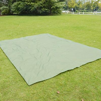 TEMU Large Picnic Blanket - Durable Oxford Fabric, Sun & Moisture Resistant, Ideal For Camping & Outdoor Meals, Green With Raised Edges For Grip, Camping Accessories Image