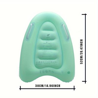 TEMU Lightweight & Inflatable Surfboard - Portable Bodyboard For Swimming, Water Fun | Safe & Comfortable Design With Strong Adhesive Tape | Pink/green Image