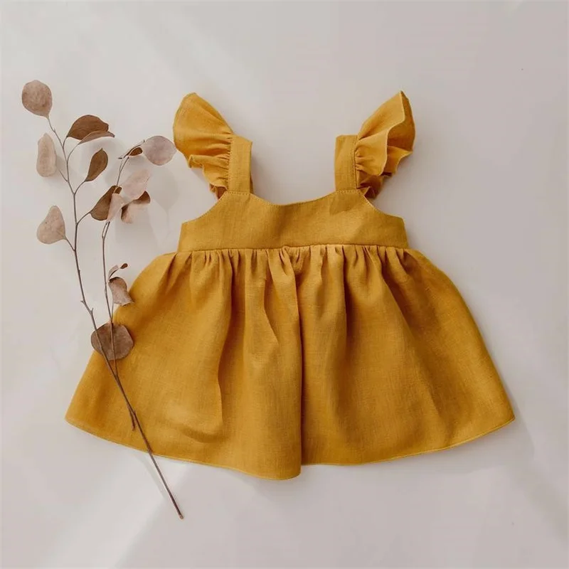 Sommer Baumwolle Baby Kleid Nette Ärmellose Kleinkind Mädchen Kleid Kleinkind Mädchen Kleidung Image