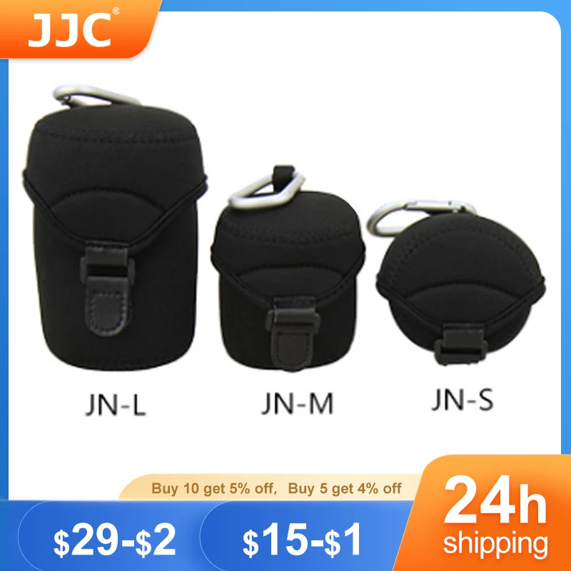 JJC Deluxe Neopren-Objektivtasche, Objektivtasche für Canon EF-M 18–150 mm, 18–55 mm, 55–200 mm, Sony E 10–18 mm, spiegellose Nikon-Kamera Image