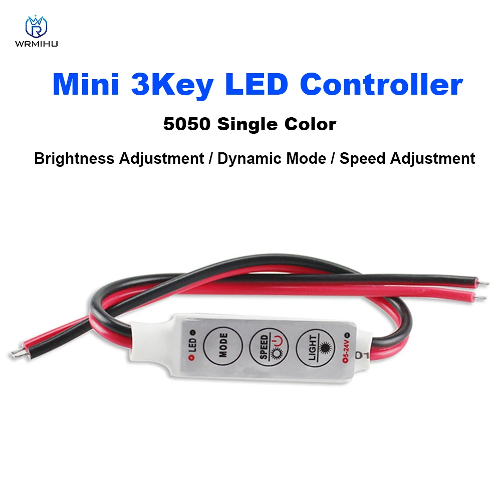 DC5-24V Mini-LED-Licht, dimmbar, 3 Tasten, Controller, Dimmer, Treiber und Schalter, 3528, 5050, 5630, neueste Steuerung, LED-Streifen