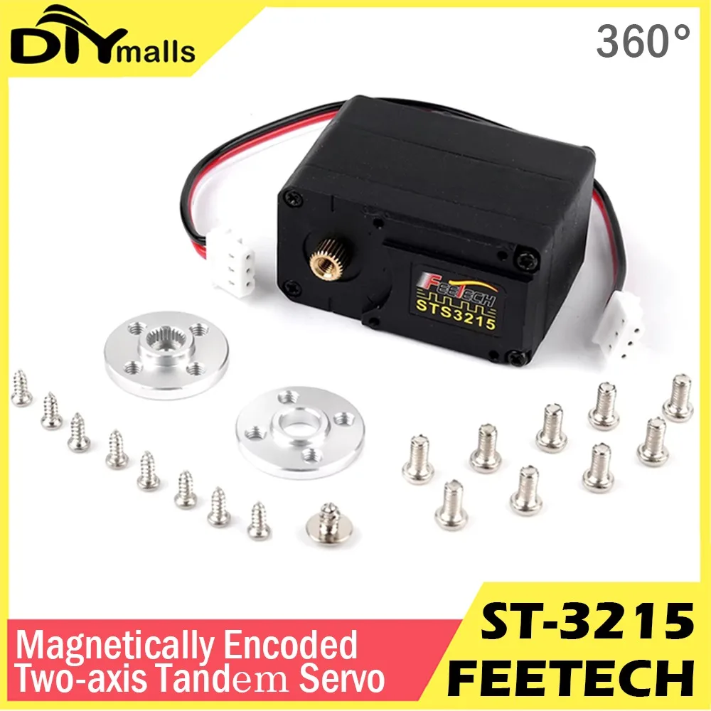 Feetech ST-3215-C018 12 V 30 kg cm Zweiachsiges TTL-Saitenservo mit magnetischer Kodierung, 360-Grad-Servo mit kontinuierlicher Rotation Image