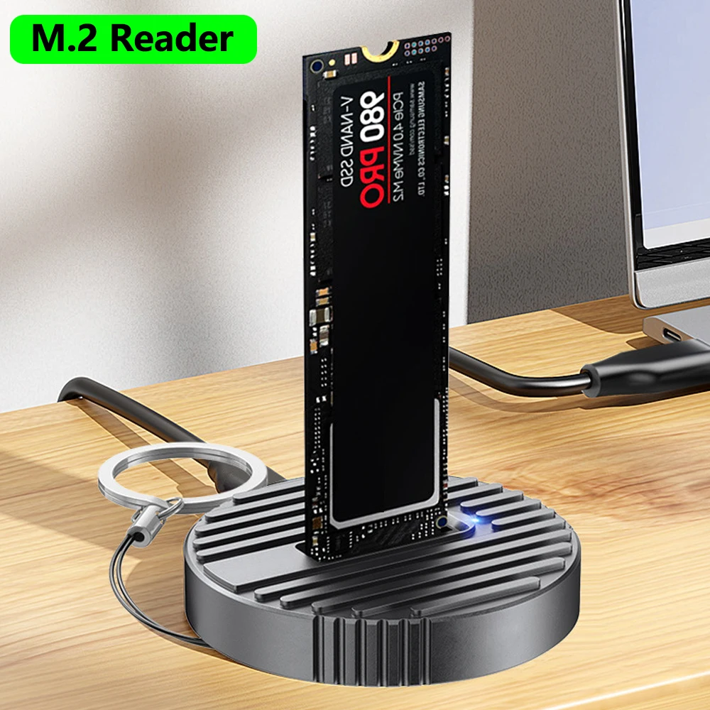 USB zu M.2 SATA NVMe Gehäuse 10 Gbit/s Externes SSD-Gehäuse Werkzeugloser NVME-Leser für 2230 22420 2260 2280 Aufbewahrungsbox Haus Image