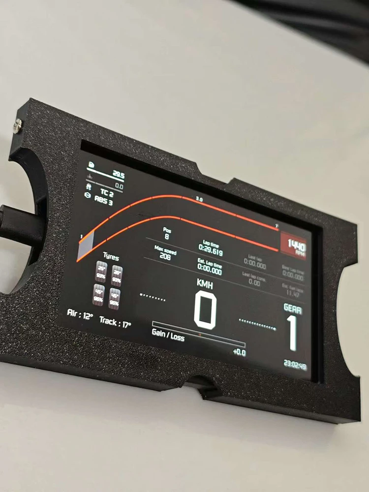 Für Thrustmaster/Logitech/SIMAGIC /FANATEC /MOZA Lenkrad Simracing Auto Spiel PC USB Geschwindigkeit Meter Licht digitale LED Display Image