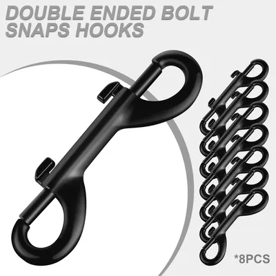 8Pcs Double End Bolt Snap Hooks Zinc Alloy Scuba Diving Double End Bolt Snap Hook Clips for Diving