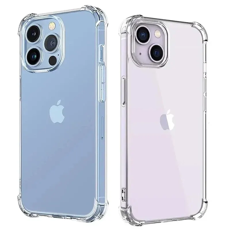 Custodia antiurto trasparente di lusso per iPhone 15 14 13 12 11 Pro Max Cover per telefono su iPhone 13 12 14 15 Plus Cover posteriore Custodia trasparente
