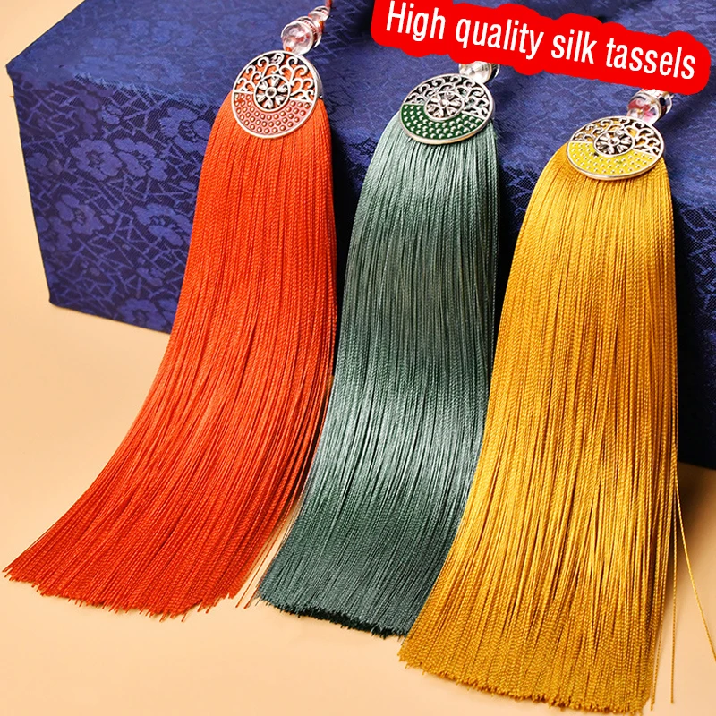 2 pezzi nappe nappe morbide fatte a mano setose 15 cm nappe artigianali frange di perline con anello per cavo per artigianato fai da te creazione di gioielli decorazioni