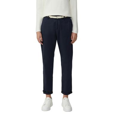Chinohose S.OLIVER, Damen, Gr. 44, N-Gr, blau (navy), Web, Obermaterial: 98% Baumwolle, 2% Elasthan, unifarben, casual, lang, Hosen, mit Gürtel, Topseller Image