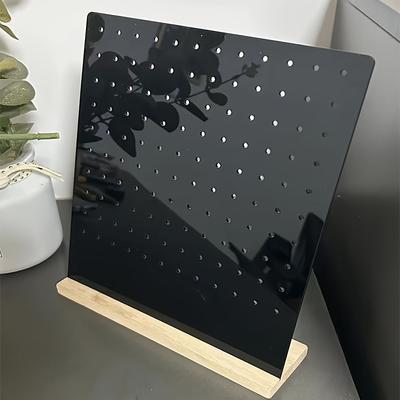 TEMU Acrylic Earring Display Stand - Polished Square Jewelry Organizer For Desk, No Power Needed, Jewelry Towers Image