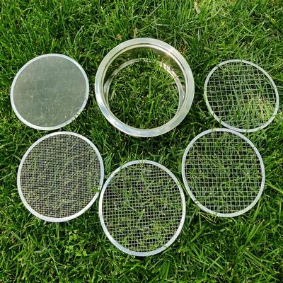 TEMU Gardening Soil Sifter Set With Planting Mat, 9.45 Inch Stainless Sieve With 5 Replaceable Meshes, Suitable For Gardening Soil Weeds Sand Cat Litter Bonsai Image