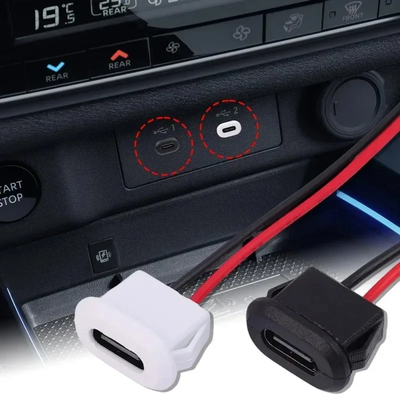 Typ-C 2P-Ladeanschluss mit Spritzguss-Buchse, Stecker, direkte Kompression, Buchsen-Ladeschnittstelle mit Schweißdraht Image