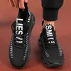 Laufschuhe Herren Sommer Neue Sportschuhe Herren Stoßdämpfendes Springseil Mesh Atmungsaktiv Anti-Rutsch Schwarz Herren Sportschuhe
