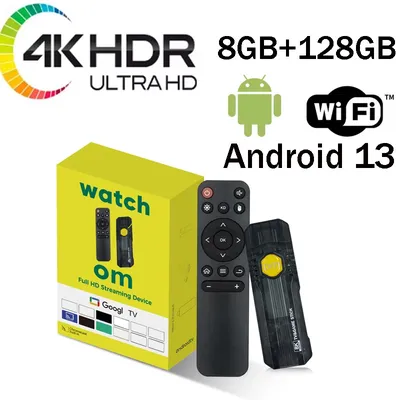 OM TV Stick Android 13 TV Stick HDR 4K 1080P Amlogic S905L WiFi 4G Smart TV Sticks 8GB 128GB Smart Media Player PK MX10 F3