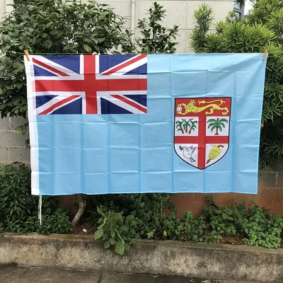 Z-ONE FLAG 3x5 ft Fiji Flag 90*150cm Polyester Hanging standard Fiji Islands Flag Banner Indoor Outdoor Home decoration