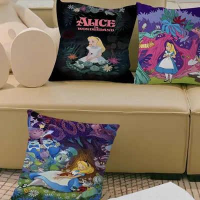 A-Alice in W-Wonderlandes Cartoon Kissen Kissenbezug Kissenbezug Wohnzimmer Sofa Home Decor Image