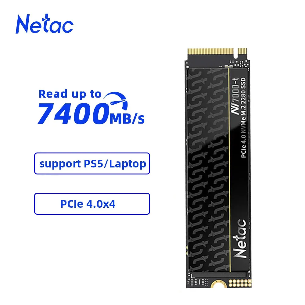 Netac SSD 1 TB 2 TB SSD NVMe M2 4 TB 512 GB PCIe 4.0 x4 M.2 2280 Festplatte Interne Solid-State-Laufwerke NVME SSD für PS5 Laptop NV7000t Image