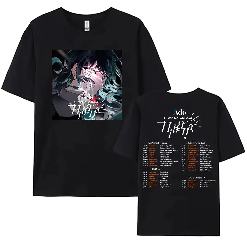 Heißer Verkauf Ado WORLD TOUR 2025 Hibana T-shirt Baumwolle Kurzarm T-shirt Japan Stil Mode Druck Kleidung Frauen Männer Sommer t Image