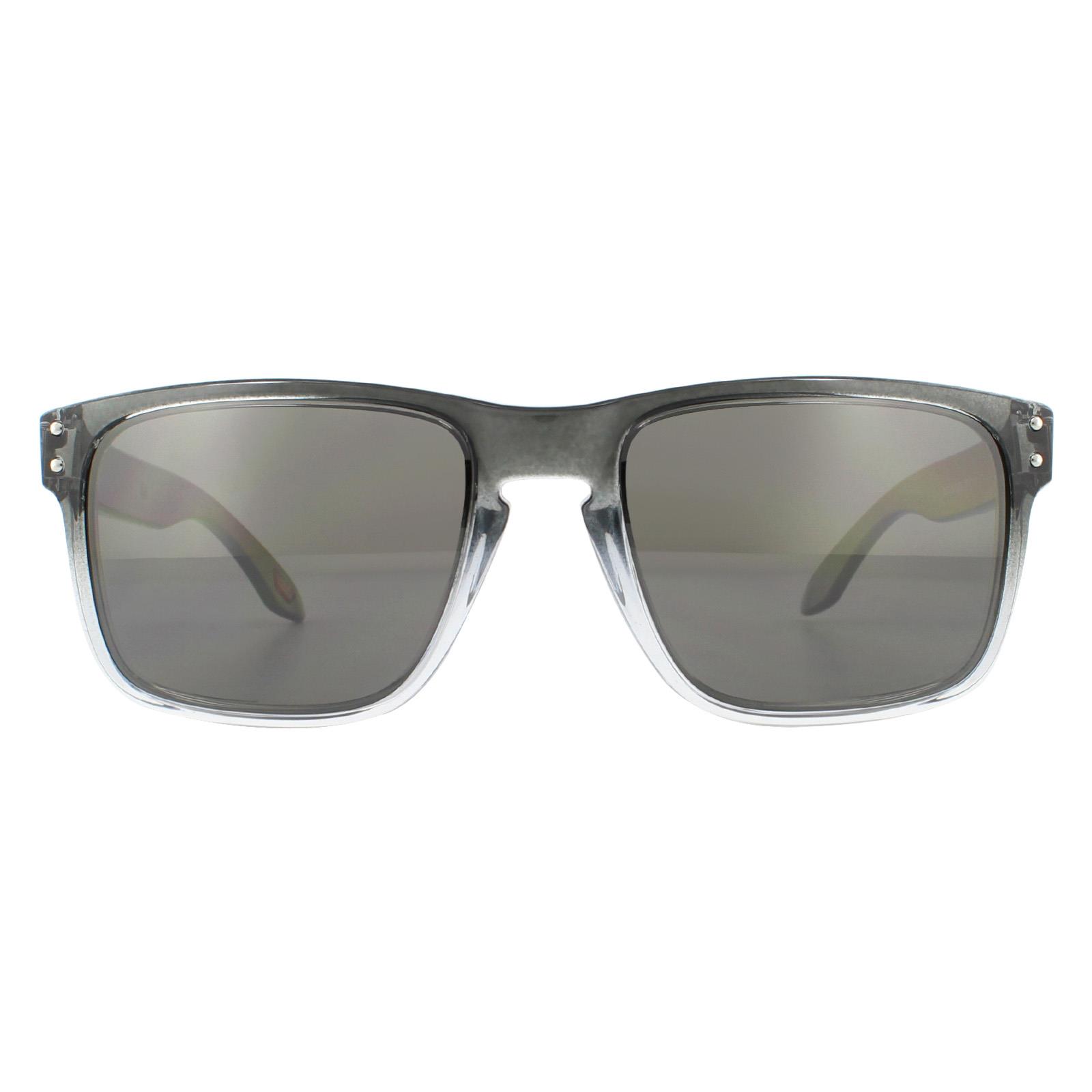 Oakley Lunettes De Soleil Holbrook Oo9102-O2 Encre Sombre Font Fade Prizm Noir Polarisé Image
