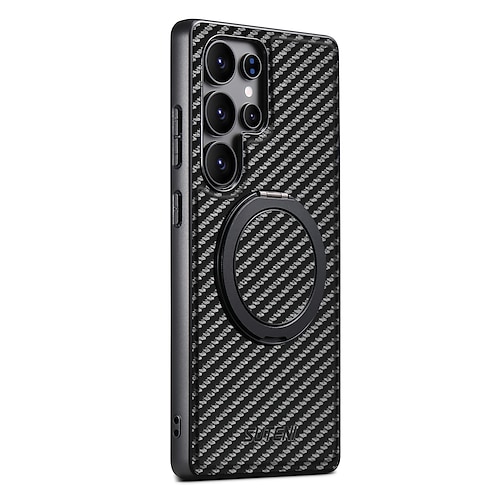 Handy Hülle Handyhüllen Für Samsung Galaxy S26 Ultra S25 S24 S23 S22 Plus Ultra Rückseite Mit Ständer Magnetisch Unterstützt kabelloses Laden Retro TPU Kohlefaser PC Image