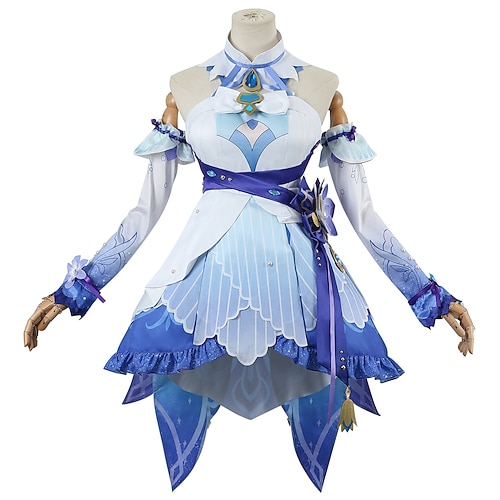 Elementar-Saga Nilu Anime Cosplay Kostüm Cosplay Perücken Cosplay-Anzüge Cosplay Perücken Halloween Maskerade Leistung Party Kleid Ärmel Weitere Accessoires Für Damen Erwachsene Image