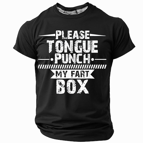 Herren Lustiger Slang T Shirt Kurzarm T-Shirt 3D-Druck Rundhalsausschnitt Hemd Mode Täglich Straße Täglich Schwarz Rote Blau Sommer Frühling Bekleidung S M L XL XXL XXXL Image