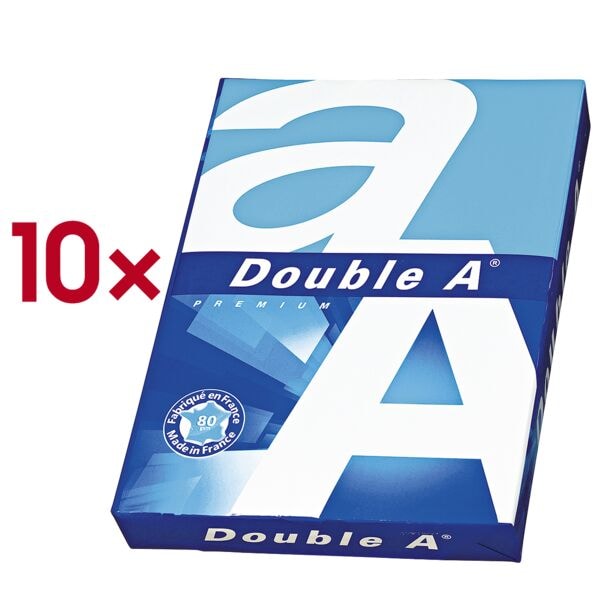 Double A 10x Multifunktionspapier A4 Premium 5000 Blatt gesamt weiß