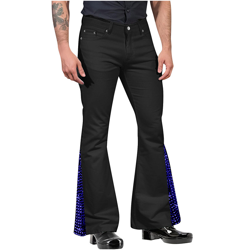70s Disco Pants Flared Trousers With Diamond for MenMens Bell Bottom Jeans Pants60s 70s Bell Bottoms Vintage Denim Pants Jeans for Men