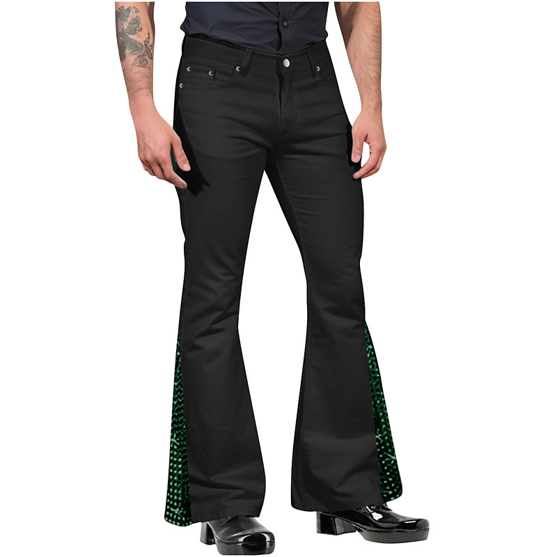 70s Disco Pants Flared Trousers With Diamond for MenMens Bell Bottom Jeans Pants60s 70s Bell Bottoms Vintage Denim Pants Jeans for Men