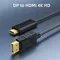 DP to HDMI Adapter Data Cable 4K Data Cable HD Computer Monitor HD Transmission Cable Display Port