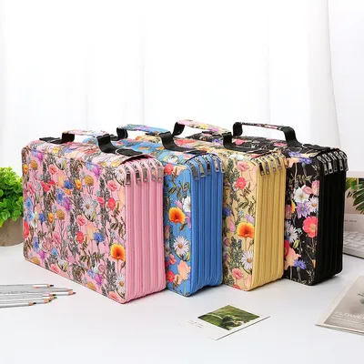 288/384/480 Slots Pencil Case School Pencilcase for Girls Stationery Organizer Bag Large Capacity