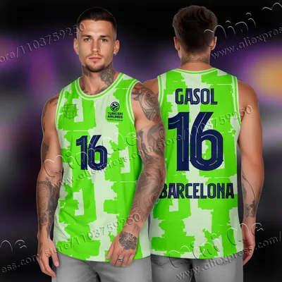 25-26 New Spanish Basketball Spani Men Basketball 3D Jersey Vest Boys Sports Vest Fans Special Kit