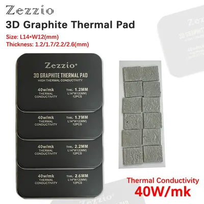 Zezzio 40W/m.k 3D Graphite Thermal Pad 3090/3080 Memory Thermal Silicone Grease Pad IC Graphene